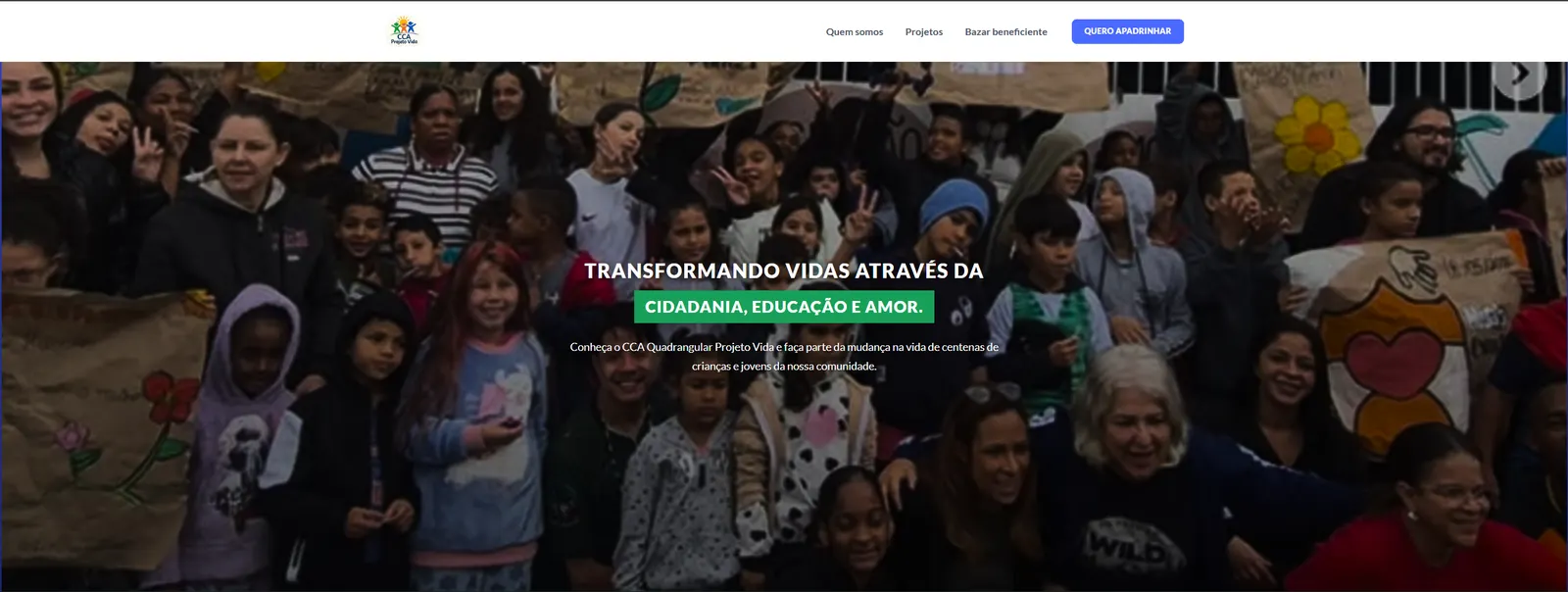 LANDING PAGE INSTITUCIONAL — imagem 1