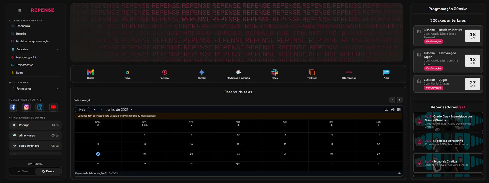 INTRANET REPENSE — imagem 1